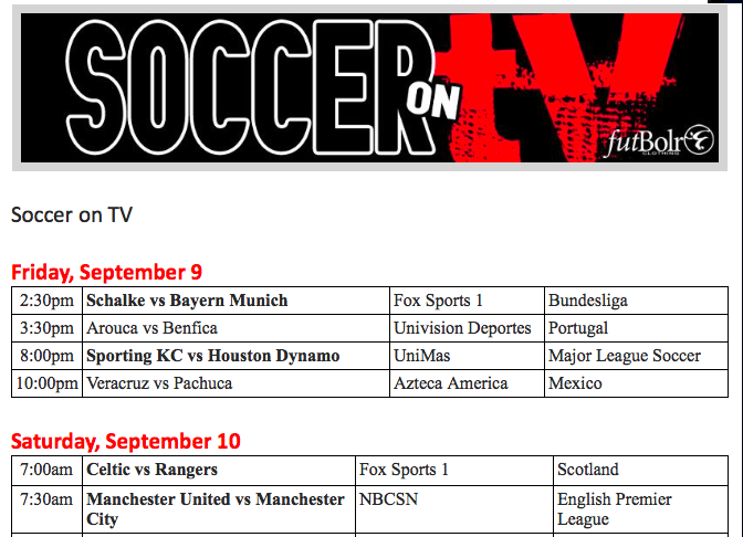 Soccer On TV - Manchester Derby