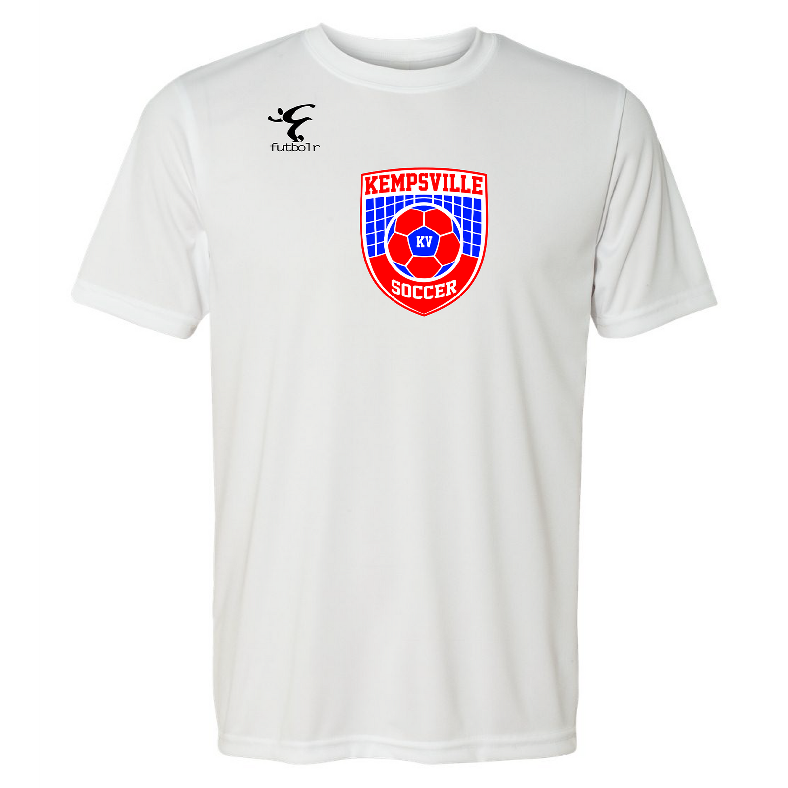 Varsity & JV Boys Practice Shirt - Kempsville Short Sleeve Performance - White