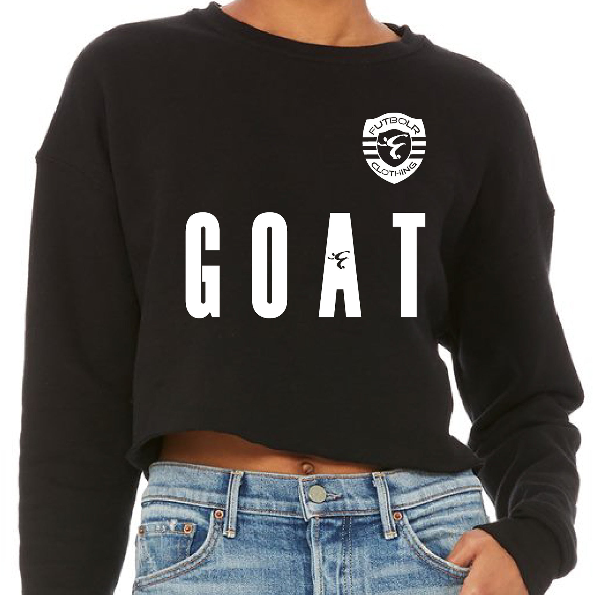 Futbolr Goat Women's Cropped Crew Fleece