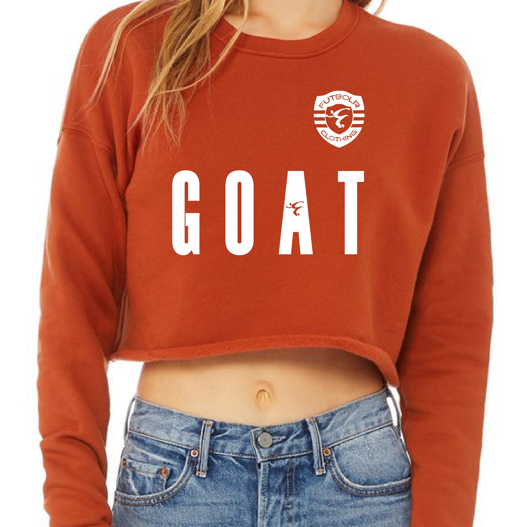 Futbolr Goat Women's Cropped Crew Fleece