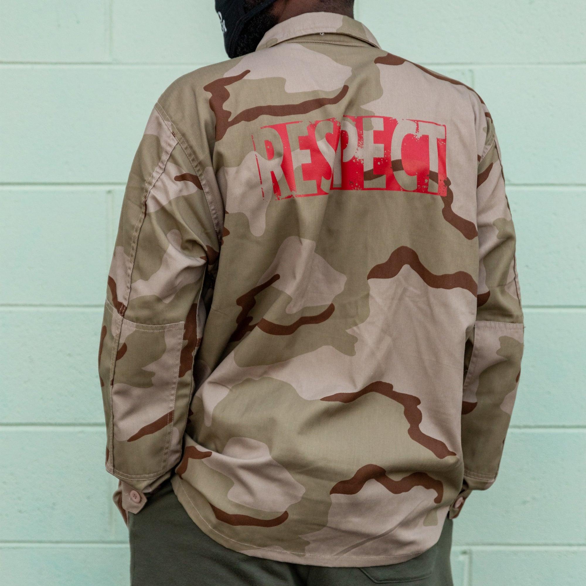 Desert Camo Futbolr Shirt Jacket