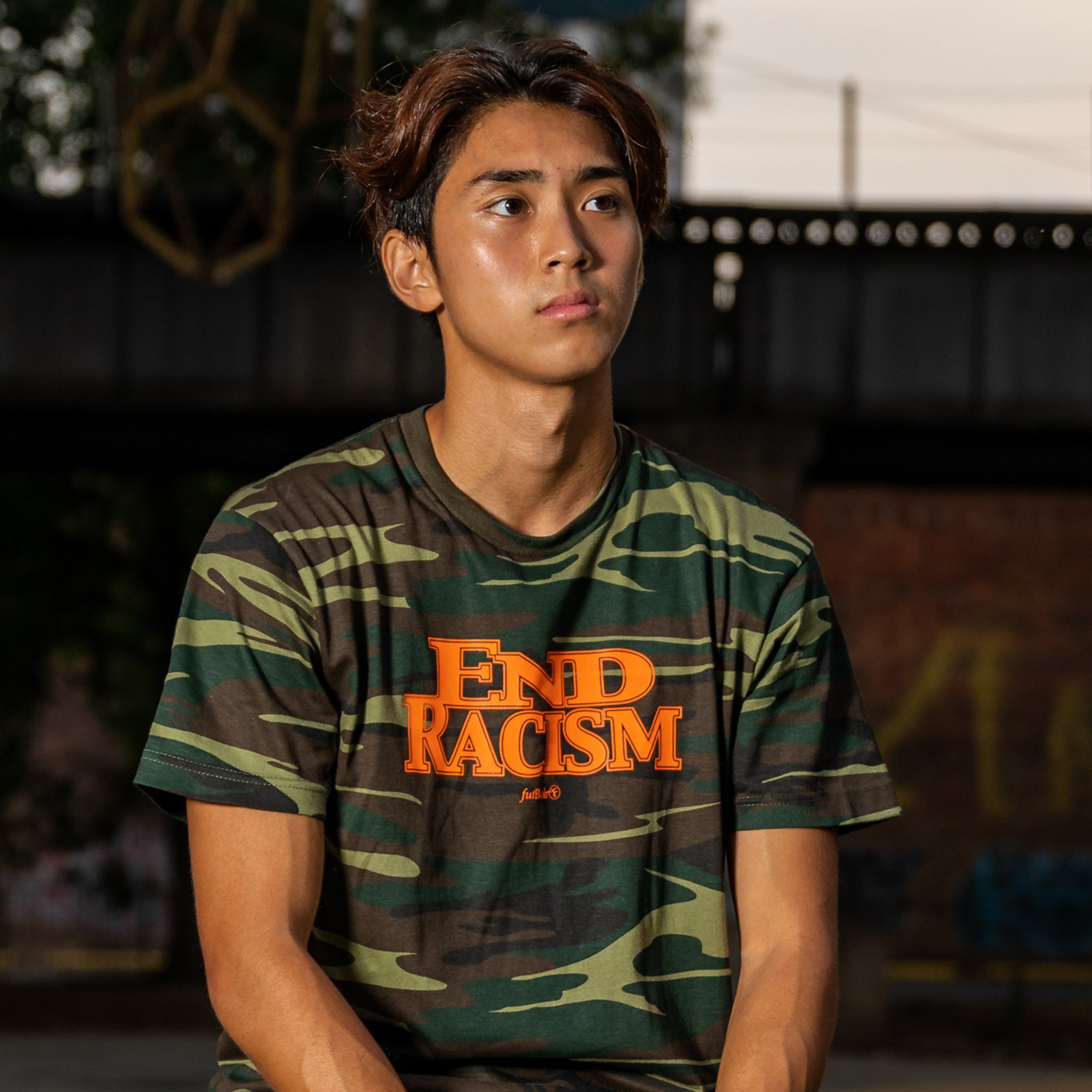 END RACISM CAMO TEE